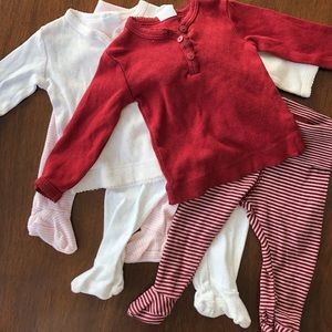 Baby Girl Bundle 0-3 months Cozy Pajama Sets